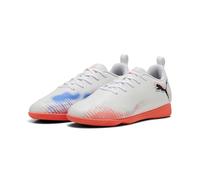 PUMA Future 8 Play It Jr, Zapatillas de fútbol, Blanco Negro Rojo Luminoso, 35.5 EU