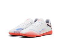 PUMA Future 8 Play It - Zapatillas de fútbol Unisex para Adulto, Puma Blanco Puma Negro Rojo Brillante, 42.5 EU
