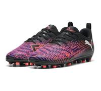 PUMA Future 8 Play MG JR, Zapatillas de fútbol, Black White-Glowing Red, 37.5 EU