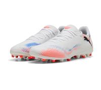 PUMA Future 8 Play MG, Zapatillas de fútbol Unisex Adulto, Blanco Negro Rojo Brillante, 43 EU