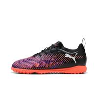 Puma - Future 8 Play TT JR, Zapatillas de fútbol Unisexo, Puma Black-Puma White-Glowing Red,