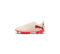 Puma Future 9 Play FG/AG JR - Tenis de fútbol, Color Blanco Almendra SUGARED - Ultra Red Black, Talla 13 de Reino Unido