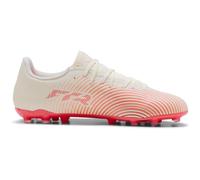 Puma Future 9 Play MG - Tenis de fútbol Unisex, Color Blanco Almendra SUGARED - Ultra Red Black, Talla 8.5 UK