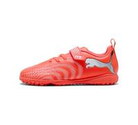 PUMA Future 9 Play TT V JR - Tenis de fútbol, Rojo Brillante, Blanco y Negro, Talla 2 de Reino Unido, Rojo Brillante Puma Blanco Puma Negro, 34.5 EU