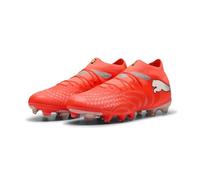 PUMA Future 9 Pro FG/AG - Tenis de fútbol Unisex, Color Rojo, Blanco, Negro y Plateado, Talla 12 de Reino Unido, Rojo Brillante Puma Blanco Puma Negro Puma Plata, 47 EU