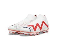 PUMA Future Match+ LL FG/AG M 107366 01 Football Shoes, Zapatillas Hombre, White Black-Fire Orchid, 44 EU