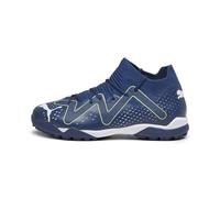 PUMA Future Match TT + Mid Jr - Tenis de fútbol Unisex para niños, Azul Persa Puma Blanco Pro Verde, 4.5 UK