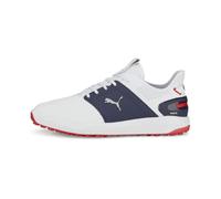 Puma Golf Ignite Elevate Disc - Zapatos de golf para hombre, Puma White-puma Silver-puma Navy, 12.5 US