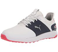 Puma Golf Ignite Elevate - Zapatos de Golf para Hombre, Puma White-Puma Silver-Puma Navy, 44 EU