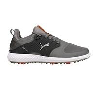 Puma Golf Men's Ignite Pwradapt Caged Golf Shoe, Quiet Shade-Puma Silver-Puma Black, 9.5 Wide US