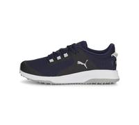 Puma Golf Tenis de Golf Fusion Grip para Hombre, Puma Navy/Puma Silver/Quiet Shade, 41.5 EU
