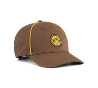 PUMA Gorra Borussia Dortmund KING, Accesoiros, Haute Coffee/Matte Dorado, OSFA OSFA