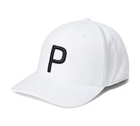 Puma Gorra P para hombre, White Glow-puma Black, talla única