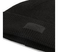 PUMA Gorro beanie de corona baja con parche de goma Essentials Elevated, Accesoiros, Negro, OSFA OSFA