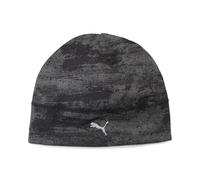 PUMA Gorro beanie tipo casquete sin puño de running de corona media, Accesoiros, Negro, OSFA