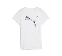 PUMA Graphics Floral Cat Logo tee, Camisetas Unisex Adulto, PUMA White, S