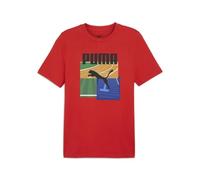 PUMA Graphics Summer por For All Time Camiseta Deportiva de Manga Corta, Adultos Unisex, Rojo, L