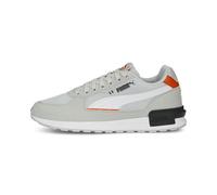 PUMA GRAVITON JR, Botas de fútbol, Glacial Gray White-Rickie Orange Black, 35.5 EU