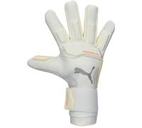 Puma - Guantes de portero Ultra Ultimate Hybrid, Unisex, White-Silver-Heat Fire, 7