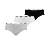 PUMA Hipster Mutandine Hipster , White/Grey/Black, L 3 para Mujer