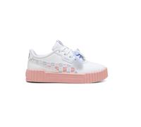 PUMA Hk Carina 3 - Zapatillas deportivas con plataforma gráfica y cordones para niñas, color blanco, Blanco, 3 Big Kid
