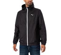PUMA Hombre Chaqueta Cortavientos Lisa, Black/White, XL