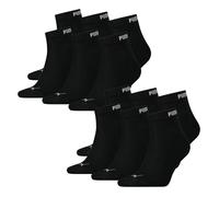 PUMA Hombre Mujer Unisex Cuartos Calcetines Clyde 12er Paquete Negro Blanco Gris