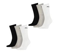 PUMA Hombre Mujeres Basic Unisex Crew Algodón Sport Calcetines - 6er Mulitipack