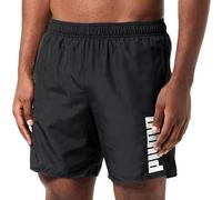 PUMA Hombre Shorts Baño Logo Bañador Bermudas Schwimhose Swim Short Negro/Blanco