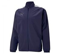 PUMA Hombre Sudadera con capucha, Peacoat-Puma White, L