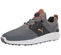 PUMA Ignite Articulate Disc, Zapatos de Golf Hombre, Quiet Shade Team Gold Black, 42 EU