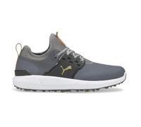 PUMA Ignite Articulate, Zapatos de Golf Hombre, Quiet Shade Team Gold Negro, 42.5 EU
