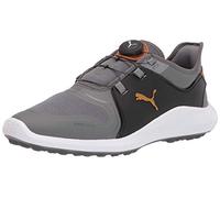PUMA Ignite Fasten8, Zapatos de Golf Hombre, Quiet Shade Oro Negro, 40.5 EU Ancho