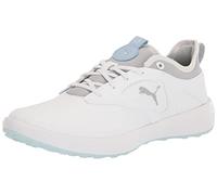 PUMA Ignite Malibu - Zapatos de golf para mujer, blanco, plata (puma white-puma silv), 38 EU