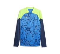 PUMA Individualcup 1/4 Zip Top Sudor, Hombre, Azul Persa y Verde, XL