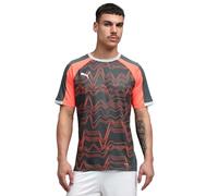 PUMA Camiseta de fútbol IndividualLIGA Graphic Hombre S, Shadow Gray White Glowing Red