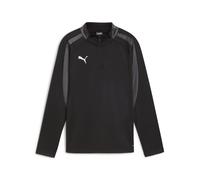 PUMA individualLIGA Quarter-Zip Top Youth, Ropa, Negro/Blanco/Shadow Gris, 9-10Y 9-10Y