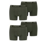 Puma Juego de 4 calzoncillos tipo bóxer para hombre Melange Verde XL