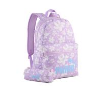 Puma Puma Phase AOP - Conjunto de mochila unisex para jóvenes y adultos, color malva brillante, marfil esmerilado y floral, talla X