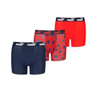 Puma Jungen Elements Boxer (3 Unidades), Azul Marino/Rojo, 158-164