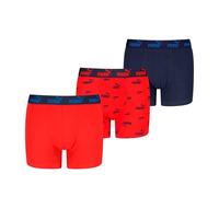 PUMA Jungen Elements Boxer (3 Unidades), Rojo/Navy, 134-140