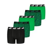 Puma Jungen Printed Boxers Boxer (5 Unidades), Negro/Verde, 146-152