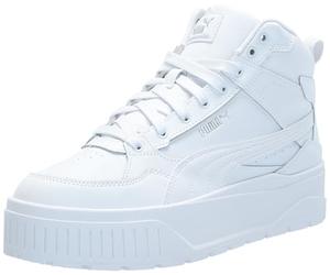 PUMA Karmen Ii Idol - Zapatos deportivos con plataforma para mujer, estilo casual, color blanco, Blanco-Blanco-Plateado, 8.5