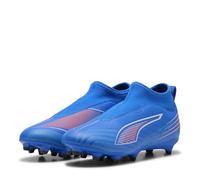 Puma Kids Cloud Ultra 5 Match - Botas de fútbol para niños sin cordones, azul y blanco, 10 UK Child