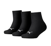 PUMA Kids Quarter Socks (3 Pair Pack) 6/8.5 UK Child Black