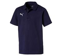 PUMA Kinder Liga Casuals Polo Jr T Shirt, Azul (Peacoat-Puma White), 128