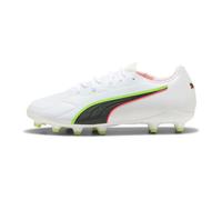 PUMA Botas de fútbol KING 20 MATCH FG/AG juveniles, Calzado, Blanco, 33 33