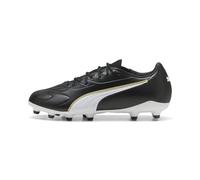 PUMA King 20 Match FG/AG JR - Tenis de fútbol, Color Negro, Blanco y Dorado, Talla 5, Puma Negro Puma Blanco Puma Oro, 5 UK
