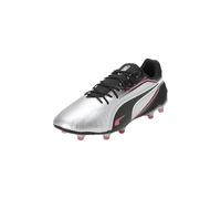 Puma Zapatillas de fútbol unisex King Match FG/AG – Puma Silver/Black/Sun Struck/White – 44 EU