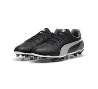PUMA King Match FG/AG, Zapatillas de Fútbol Unisex Adulto, Puma White Bluemazing Flat Gray, 41 EU
